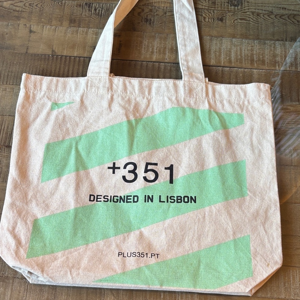 Canvas Tote Bag - Mint Green Stripes